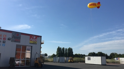 dirigeable publicitaire pour visibilité aérienne AXEL à CAEN